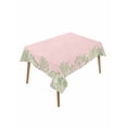thumbnail image 1 of Pink Leaves Table Cloth, Green Summer Botanical Pastoral Waterproof Tablecloth for Rectangle Tables, Reusable Washable Fabric Table Cover for Restaurant Kitchen Dining Tables 60"x102", 1 of 6
