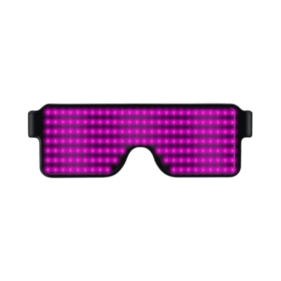 Pink Led Light-Up Glasses, Usb Rechargeable Flashing Led Eyewear With Adjustable Band, Perfect For Festival Party, Nightclub, Halloween, Rave, Decoration For Men Women
