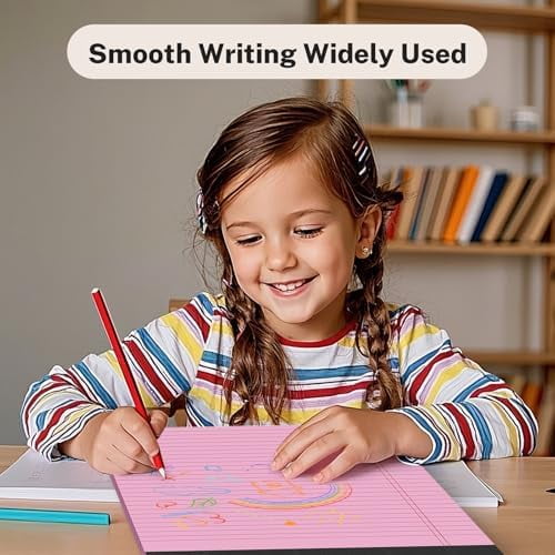 Pink Legal Pads 8.5 x 11 Notepads Wide Ruled, 12 Pack Pink Note Pads 8.5 x 11 Pink Paper, Legal Size Paper, 30 Sheet/Notepad, Lined Paper with Sturdy White Back, Writing Pads for Study, Office, Home