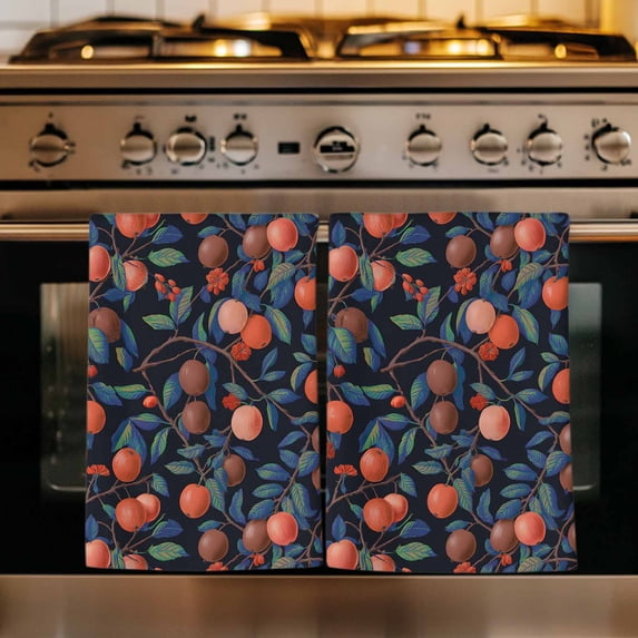 Pink Lemons Kitchen Towels Set of 3, Summer Botanical Watercolor Retro Art Absorbent Dish Towels for Kitchen, Microfiber Hand Towel, Quick Drying Tea Towel for Cleaning Decorative Dishcloths