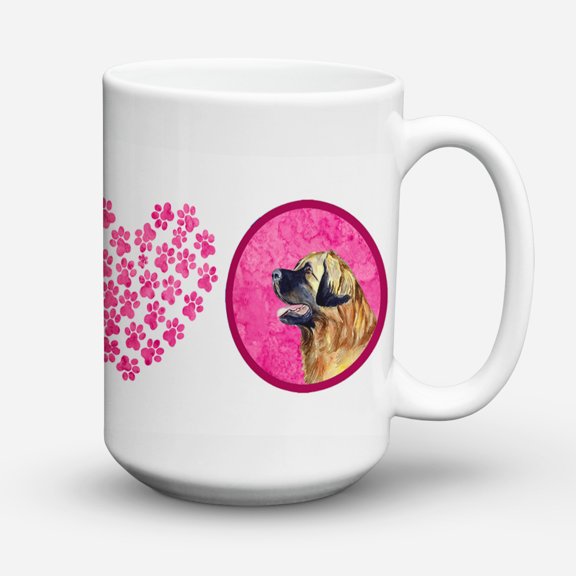 Pink Leonberger Coffee Mug 15 oz