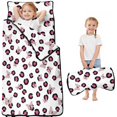 thumbnail image 1 of Pink Leopard Butterfly Pattern Teens Toddler Nap Mat with Pillow, Sleeping Mat Bag for Preschool Daycare 51"x22", 1 of 6
