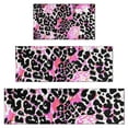 thumbnail image 1 of Pink Leopard Pattern Kitchen Rugs Sets Of 3,Kitchen Runner Rugs Non Skid Washable,Decorative Kitchen Floor Mats for Kitchen,Sink,Laundry,17"x30"+ 17"x47" + 17"x59", 1 of 6