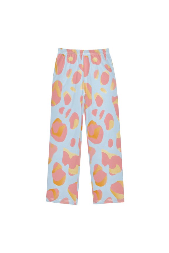 Pink Leopard Pattern Pajama Pants Soft Lightweight Lounge Pants Bottoms Sleep Pants Warm Comfy