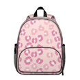 thumbnail image 1 of Pink Leopard Print Backpack for School, Cute School Bag with Adjustable Shoulder Straps and Padded Back, 13.8"x11.4"x6", 1 of 4