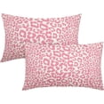 thumbnail image 1 of Pink Leopard Print Lumbar Pillow Covers 12x20 Inch Set of 2 Cheetah Animal Spots Rectangle Throw Pillows For Couch Farmhouse Square Pillow Cases Home Decor For Living Room Sofa Bed Porch Outdoor, 1 of 6