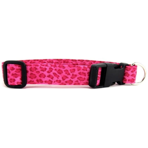 Pink Leopard Spots Dog Collar - Size - Large