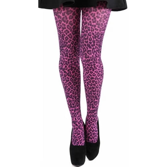 Pink Leopard Tights for Women Malka Chic