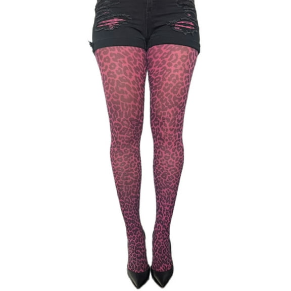Pink Leopard Tights for Women Malka Chic