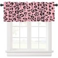 thumbnail image 1 of Pink Leopard Valance Curtains Cute Cheetah for Girl Women Modern Trendy Simple Abstract Aesthetic Minimalist Vintage Decor Rod Pocket Window Curtain Valance for Kitchen Living Room Bathroom Bedroom 54, 1 of 6