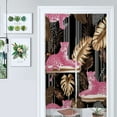 thumbnail image 1 of Pink Leopards Gold Leaves Black Stripes Door Curtain Nordic Living Room DoorCurtain Porch Partition Curtain Kitchen Rative Half Curtain, 1 of 4