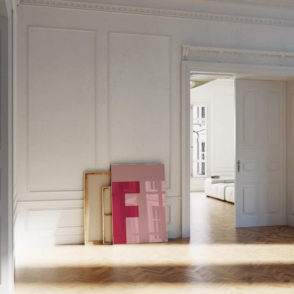 Pink Letter F Print Capital Initial Minimalist Preppy Wall Art Girls Room Print UNFRAMED Poster, Wall Art for Decor, Present, 8x12