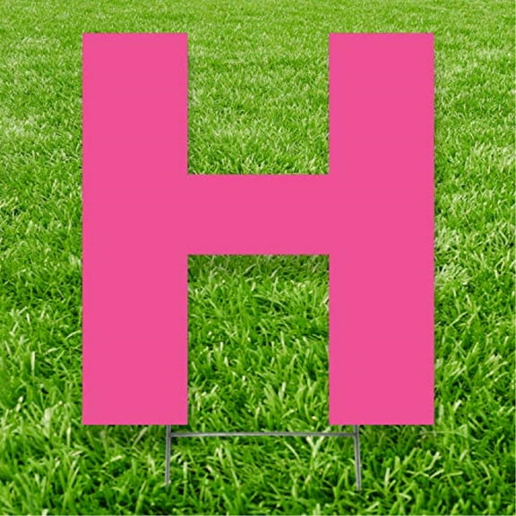 Pink Letter H 20 inches tall