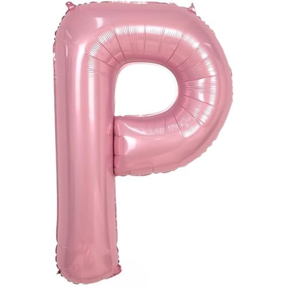 Pink Letter P Balloons,40 Inch P Balloons Letter Mylar Helium Large Pink P Balloon for Birthday Party Anniversary Decorations