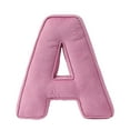 thumbnail image 1 of Pink Letter Plush Pillow, Letter Hugging Throw Pillows, Decorative Corduroy Initial Letter Shaped Throw Pillows, Letter Pillows English Alphabet A to Z for Sofa Bedroom Living Room Decor, 1 of 3