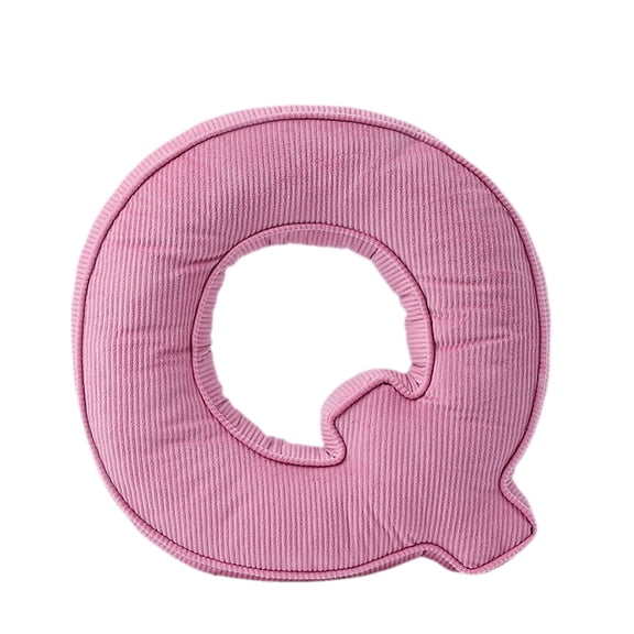 Pink Letter Plush Pillow, Letter Hugging Throw Pillows, Decorative Corduroy Initial Letter Shaped Throw Pillows, Letter Pillows English Alphabet A to Z for Sofa Bedroom Living Room Decor