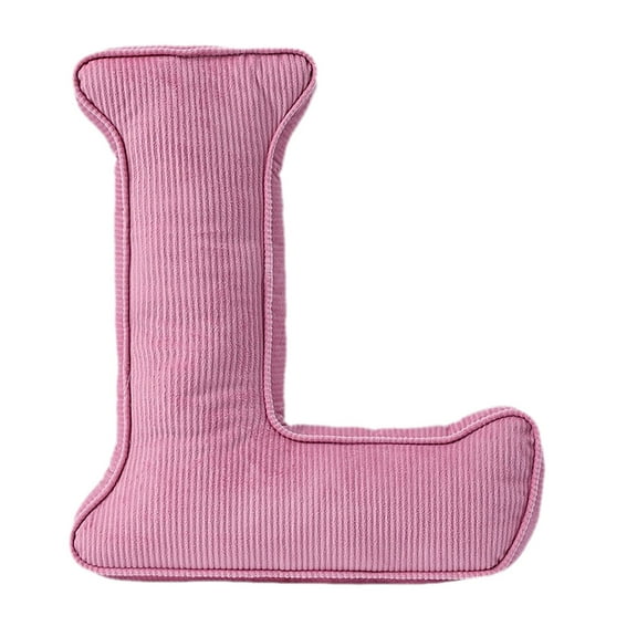 Pink Letter Plush Pillow, Letter Hugging Throw Pillows, Decorative Corduroy Initial Letter Shaped Throw Pillows, Letter Pillows English Alphabet A to Z for Sofa Bedroom Living Room Decor