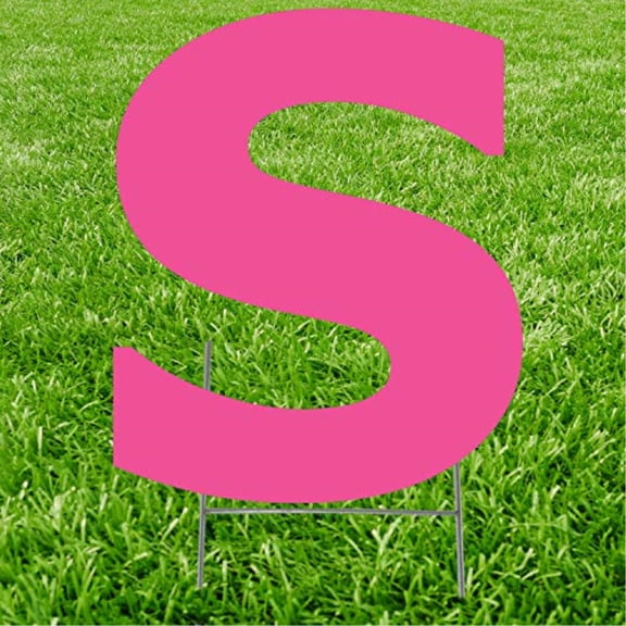 Pink Letter S 20 inches tall