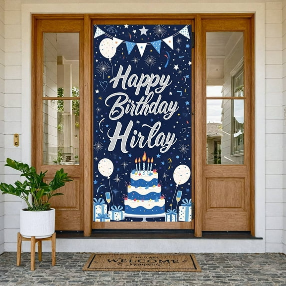 Pink Lettering Banner Gold Fireworks Birthday Display Colorful Balloons Star Decorations Party Backdrop for Birthday Party Kids Celebration Photo Shoot
