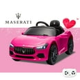 Pink Licensed Maserati 12V Ride On Car Rechargeable Battery Powered