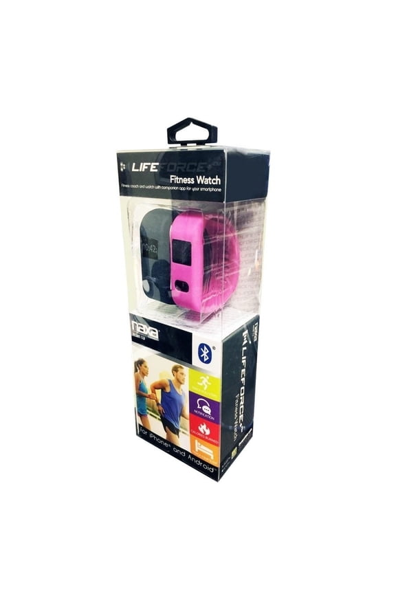 Pink Lifeforce+ Fitness Watch For IOS & Android (pink)