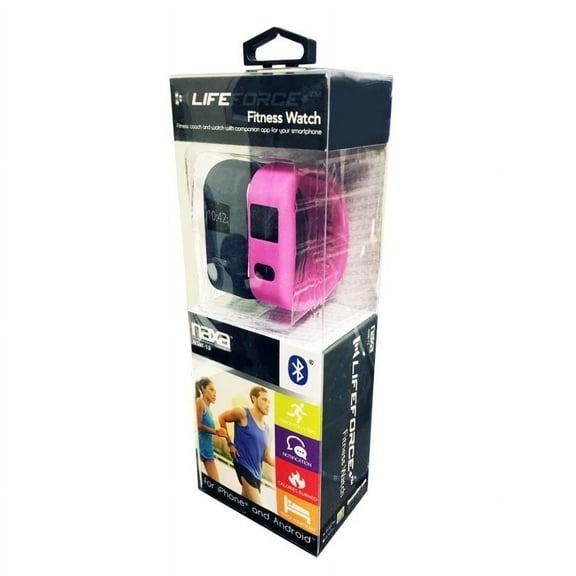Pink Lifeforce+ Fitness Watch For IOS & Android (pink)