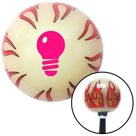 Pink Light Bulb Ivory Flame Shift Knob with M16 x 1.5 Insert Shifter Auto Manual Brody