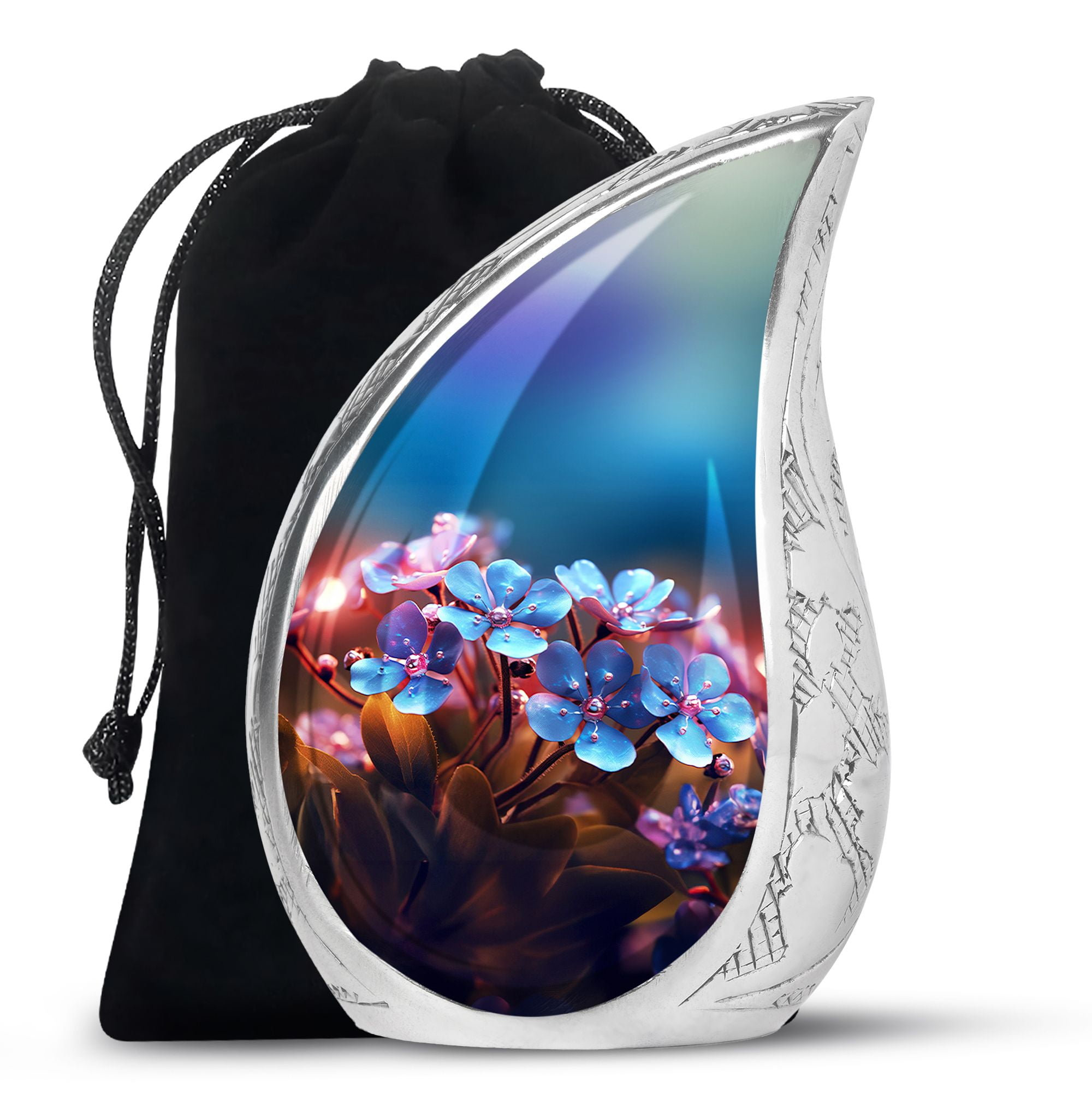 Geturns Tribute Adult Personalized Picture Cremation Urns For Human Ashes I Large Photo White Funeral Urn For Men And Women I 200 Lbs