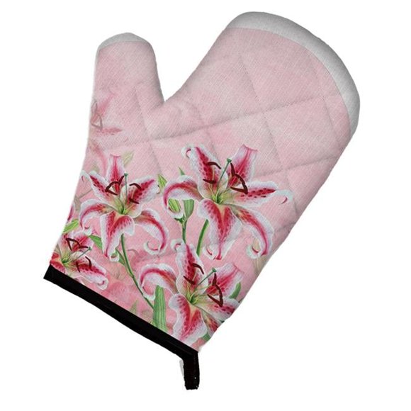 Pink Lillies Oven Mitt