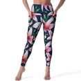 thumbnail image 1 of Pink Lily Floral Yoga Pants Watercolor Flower Design Leggings Push Up Fitness Running Leggins Women Casual Stretch Sports Tights, 1 of 6