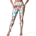 thumbnail image 1 of Pink Lily Floral Yoga Pants Watercolor Flower Design Leggings Push Up Fitness Running Leggins Women Casual Stretch Sports Tights, 1 of 6