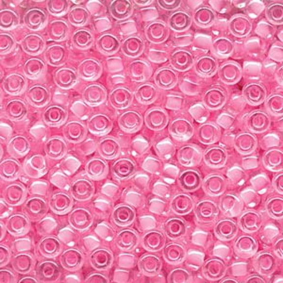 Pink Lined Crystal Miyuki Seed Beads 6/0 6-9207-TB