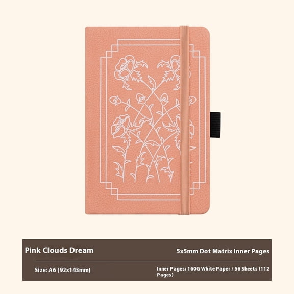 Pink Lined Journal Notebook for Women & Men, Hardcover Leather Journal for writing, A6 College Ruled Notebook for Work & Note Taking, Perfect for Office School Home Supplies