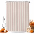 thumbnail image 1 of Pink Lines Shower Curtain Set - 48" x 72" Washable Bathtub Curtain with 12 Hooks, Modern Vertical Striped Farmhouse Vintage Waterproof Fabric Stall Shower Curtains for Bathroom/Bathtub Décor, 1 of 8