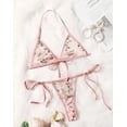 thumbnail image 1 of Pink Lingerie Set Butterfly Embroidered Lace, 1 of 5