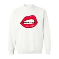 thumbnail image 1 of Pink Lips . Sweatshirt Women -Image by Shutterstock, Female 4X-Large, 1 of 4