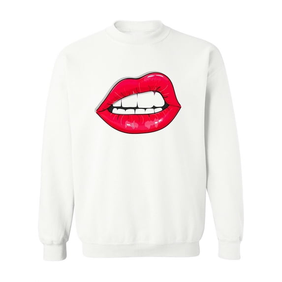 Pink Lips . Sweatshirt Women -Image by Shutterstock, Female 4X-Large