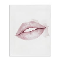 Pink Lips Watercolor Canvas Wall Art, design by Christine Simpson Art