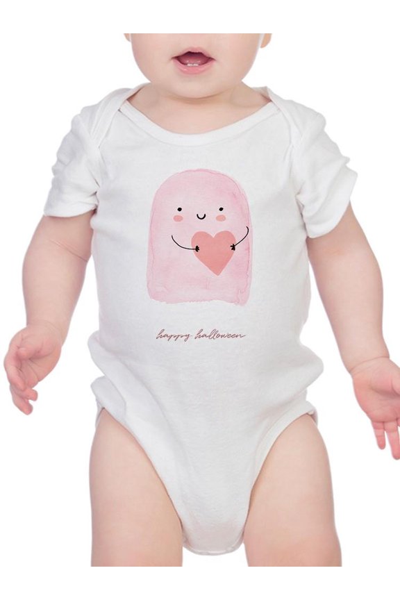 Pink Little Ghost Watercolor Bodysuit Infant -Image by Shutterstock, 18 Months