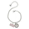 thumbnail image 1 of Pink ''Little Sister'' with Heart Sisters Are Best Friends Forever Engraved Bracelet, 1 of 1