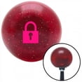 thumbnail image 1 of Pink Locked Lock Red Metal Flake Shift Knob with M16 x 1.5 Insert Shifter Auto Brody, 1 of 1