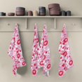 thumbnail image 1 of Pink Love Pattern Kitchen Dish Towels Set of 6 Absorbent Hand Towels, Lint-Free 18"x28" St Valentine's Day Fast Drying Hanging Dishcloths for Cooking Baking Home Clean, 1 of 5
