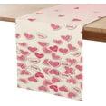 thumbnail image 1 of Pink Love Table Runner 108 Inches Long Dining Table Decor Heat Resistant Rectangle Table Cover Happy Valentine''s Day Table Linens Easy Clean Table Runner, 1 of 4