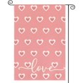 thumbnail image 1 of Pink Love Valentines Day Garden Flag 12x18 Inch Double Sided Outside Anniversary Yard Outdoor Flag, 1 of 6