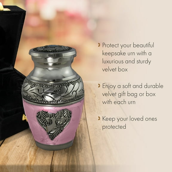 Pink Loving Angel Urns for Cremation Ashes Large Urn XL or Small Keepsake Urns for Human Ashes & Urns for Human Ashes for Home or Burial Small Urns for Human Ashes