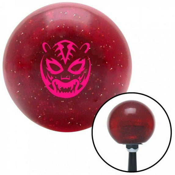 Pink Lucha Libre Mask Red Metal Flake Shift Knob with M16 x 1.5 Insert Shifter Auto Brody