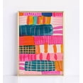thumbnail image 1 of Pink Magenta Abstract Poster, Modern Abstract Artwork, Vibrant Eclectic Wall Decor, Bold Pink Contemporary Home Art, 12x18 UNFRAMED, 1 of 3