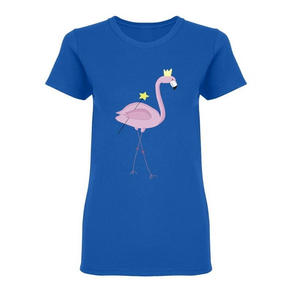 Pink Magic Flamingo  Shaped T-Shirt Women -Image by Shutterstock, Female Large