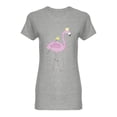thumbnail image 1 of Pink Magic Flamingo  Shaped T-Shirt Women -Image by Shutterstock, Female x-Large, 1 of 2