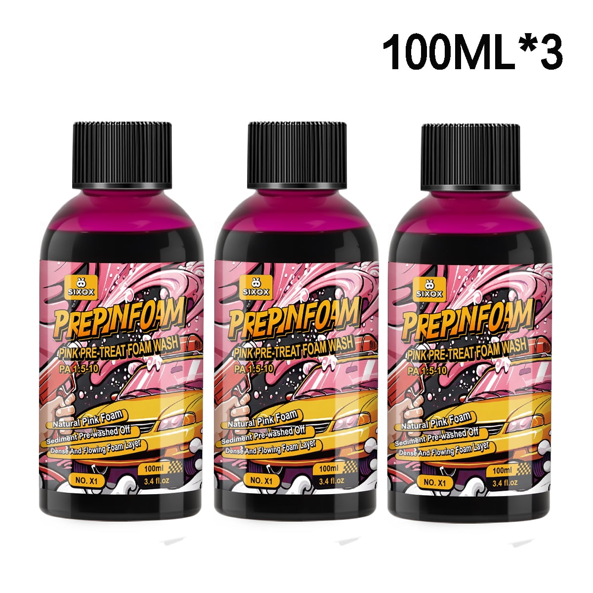 Pink Magic Foam Car Wash Shampoo Car High Concentration Sediment Pre-washed Off Wash Car Wash Soap Super Foam Cleaner X1